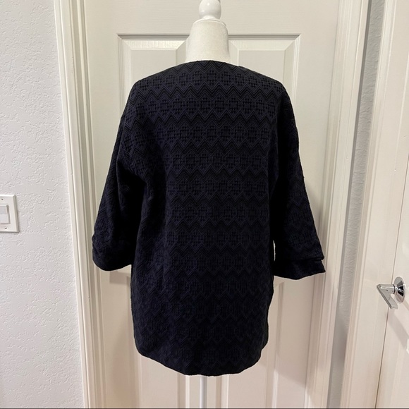 Zara Woman Oversized Geometric Fringe Jacquard Cardigan/Jacket Size XS - Picture 4 of 9